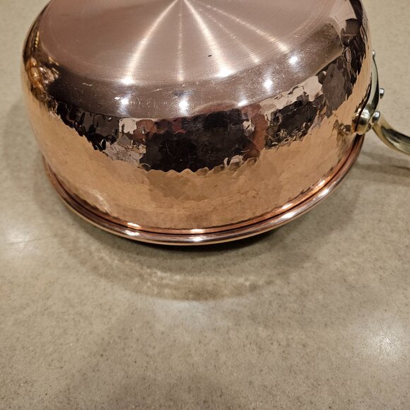 RARE RUFFONI COPPER HAMMERED COPPER CHEF'S PAN RISOTTO POT - Picture 10 of 10